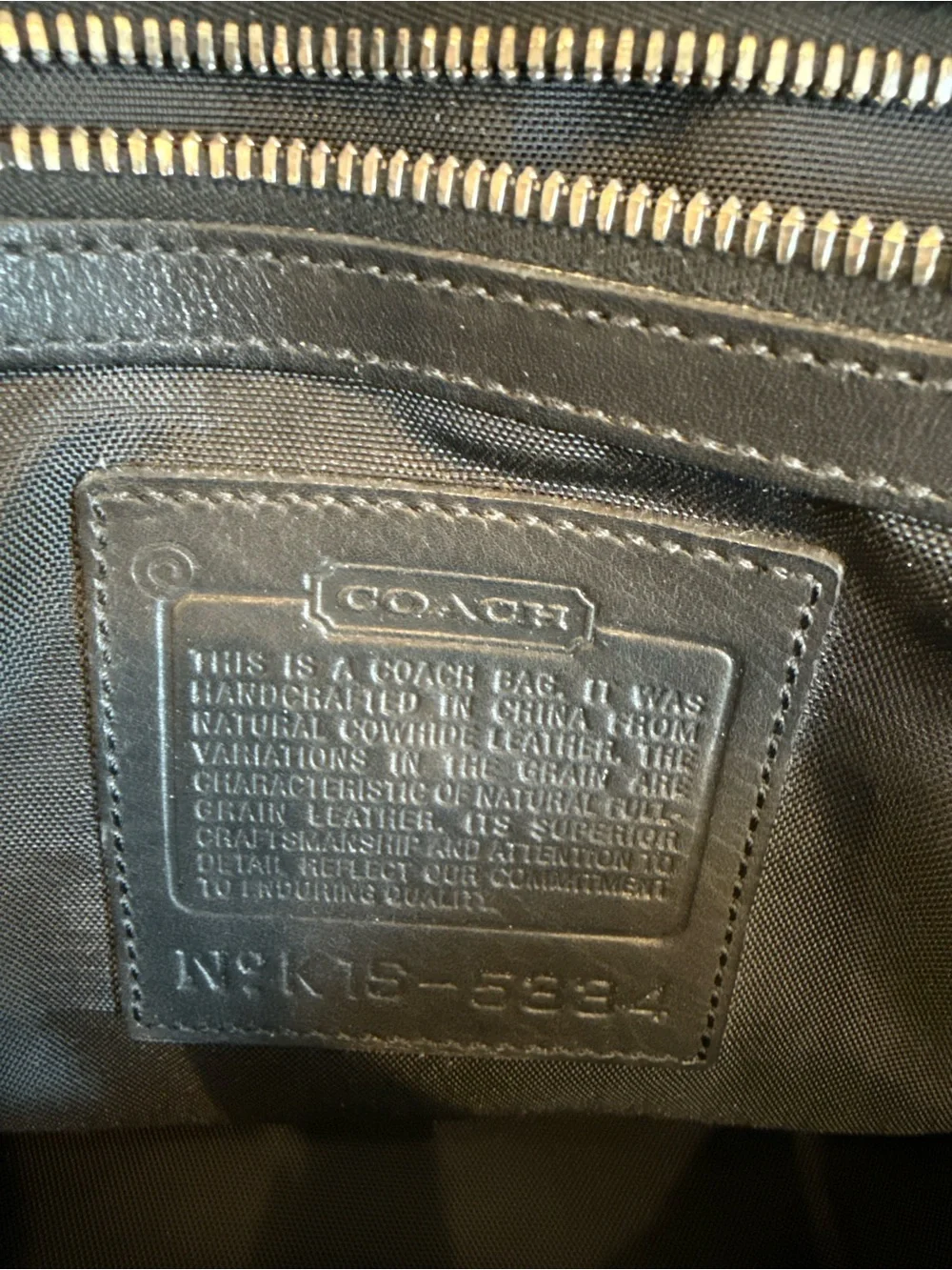 Coach Leather Briefcase Lexington Black Style K1E-5334 Vintage